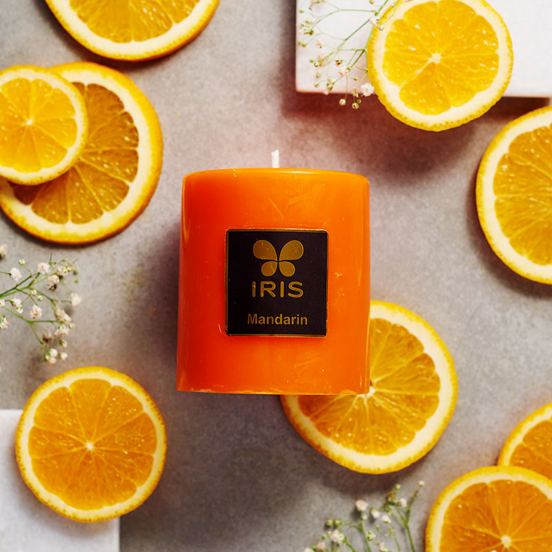 IRIS Mandarin Aromatic Pillar Candle