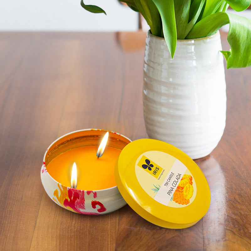 IRIS Pina Colada Fragranced Tin Candle