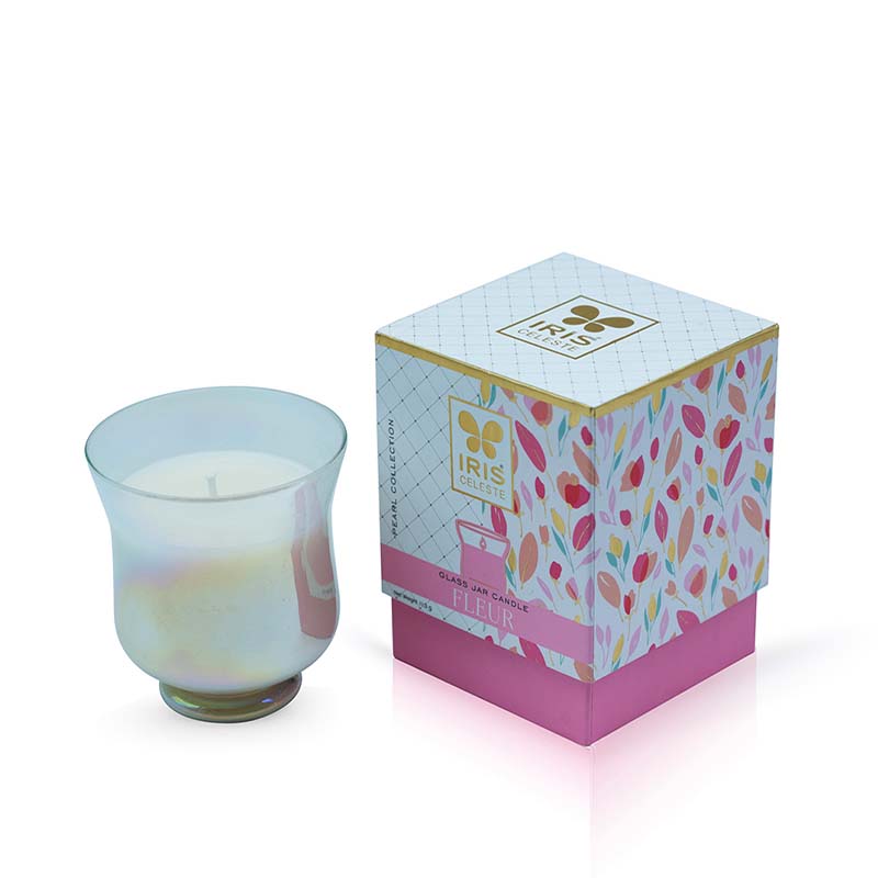 IRIS Celeste Hurricane Glass Jar Candle – Fleur