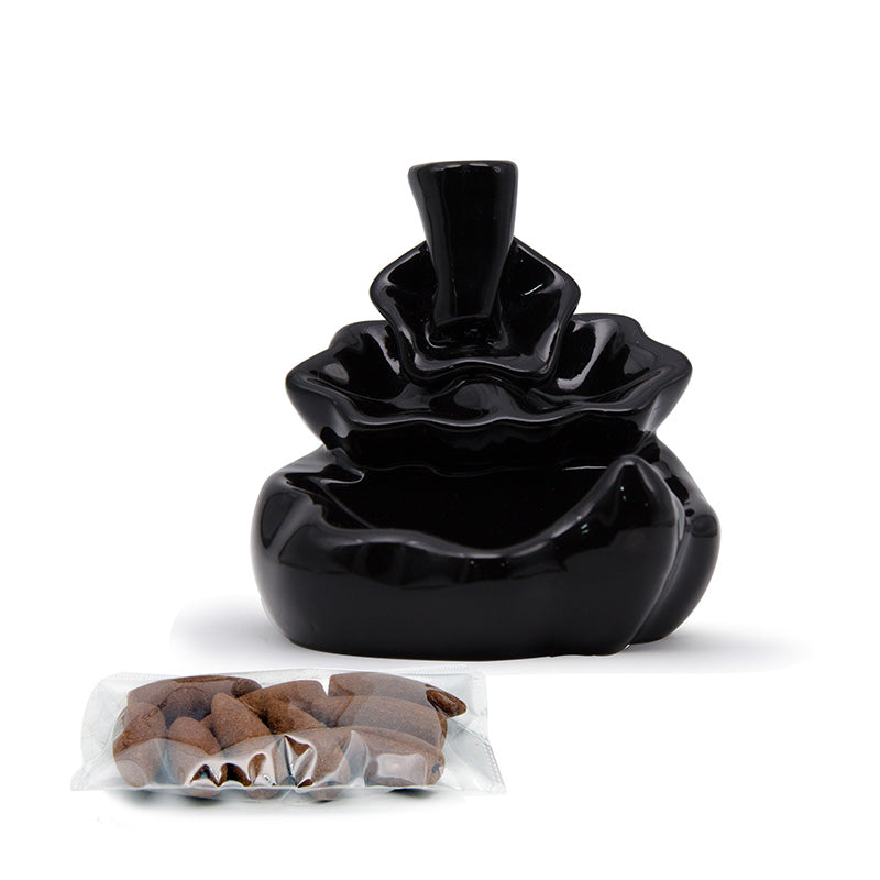 IRIS BACKFLOW INCENSE CONE HOLDER - WATERFALL