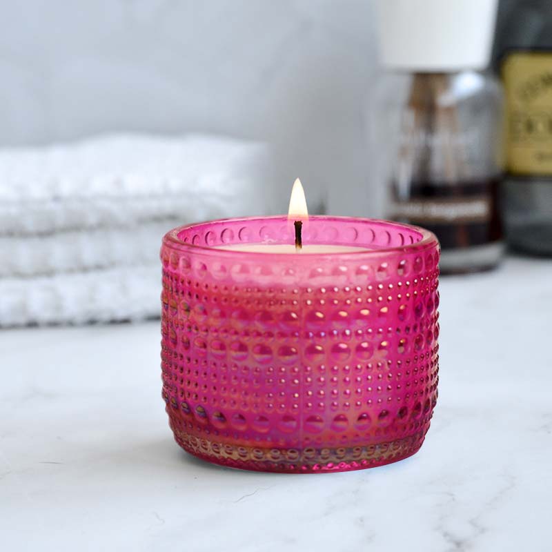 IRIS Celeste Trinket Glass Jar Candle Pink – Fleur