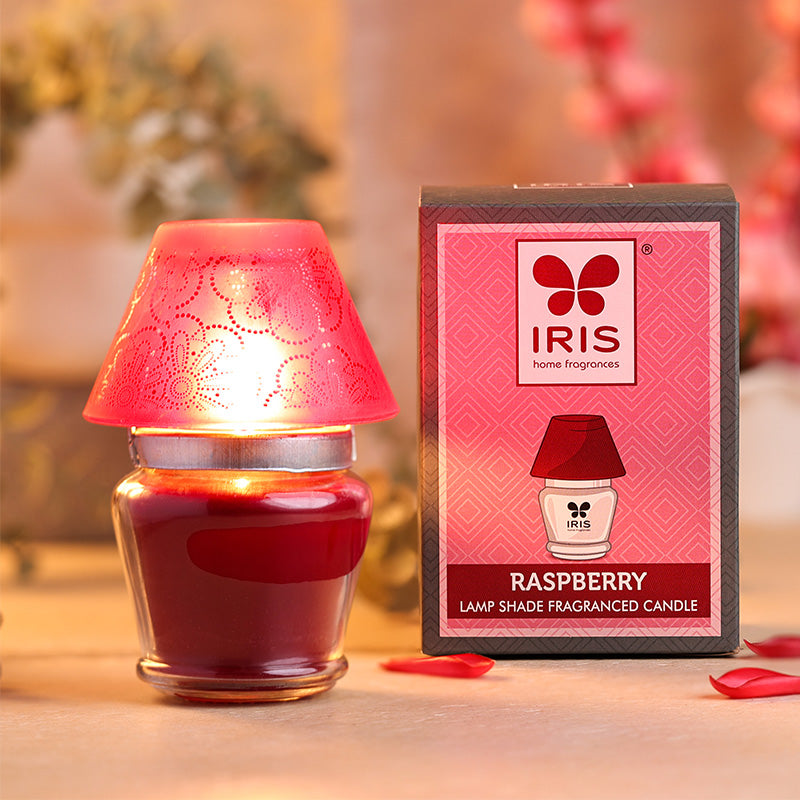 Lamp Shade Fragranced Candle- Raspberry