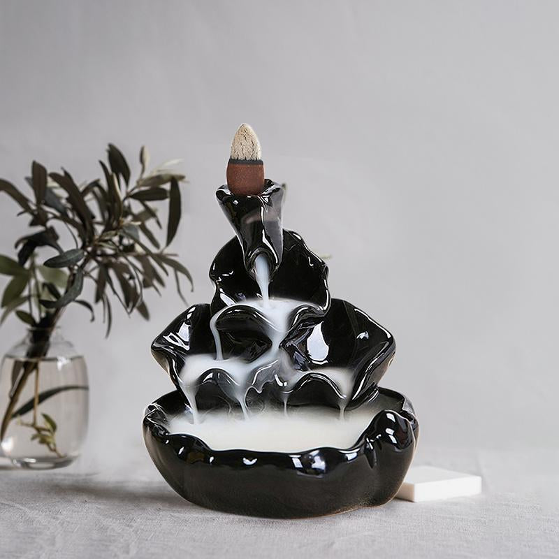 IRIS BACKFLOW INCENSE CONE HOLDER - WATERFALL