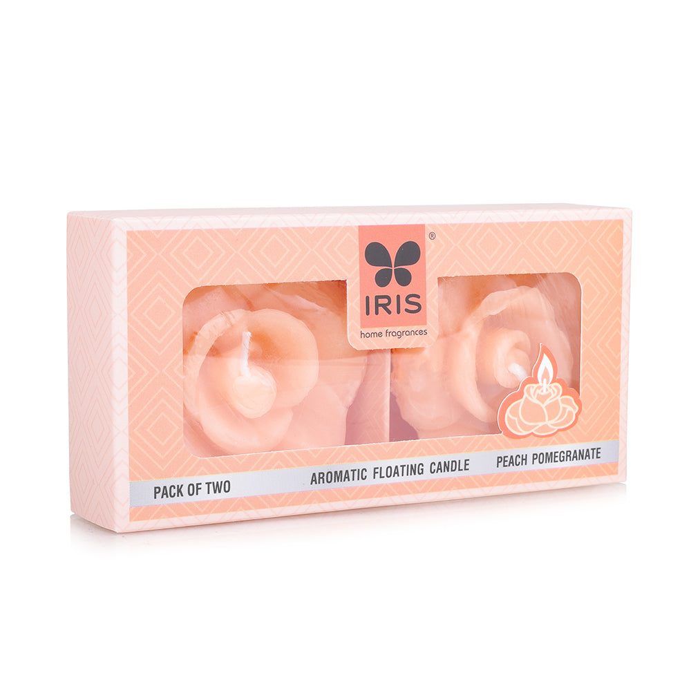 IRIS Peach Pomegranate Aromatic Floating Candles