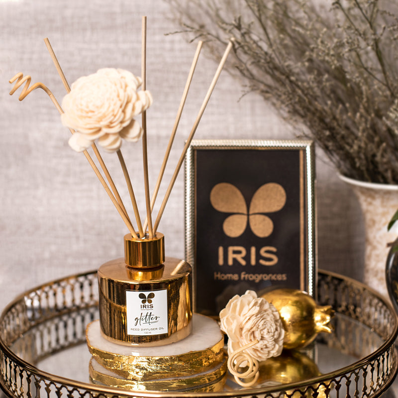 IRIS Glitter Reed diffuser set