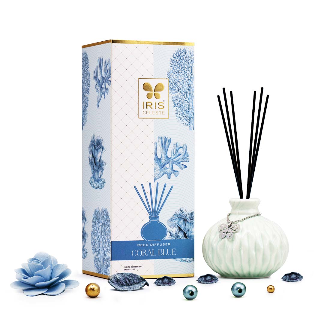 IRIS Celeste Coral Blue Reed Diffuser