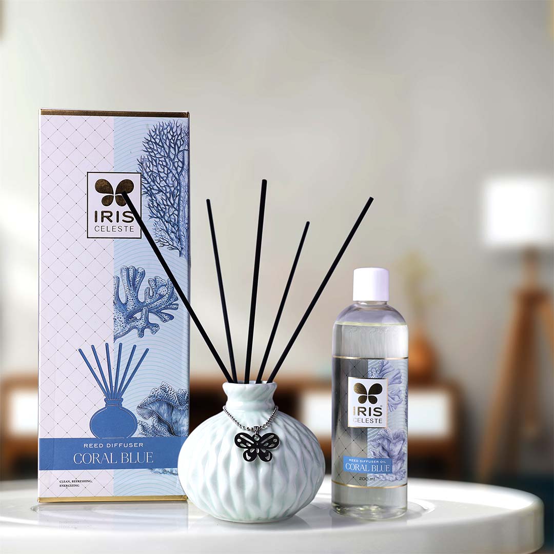 IRIS Celeste Coral Blue Reed Diffuser