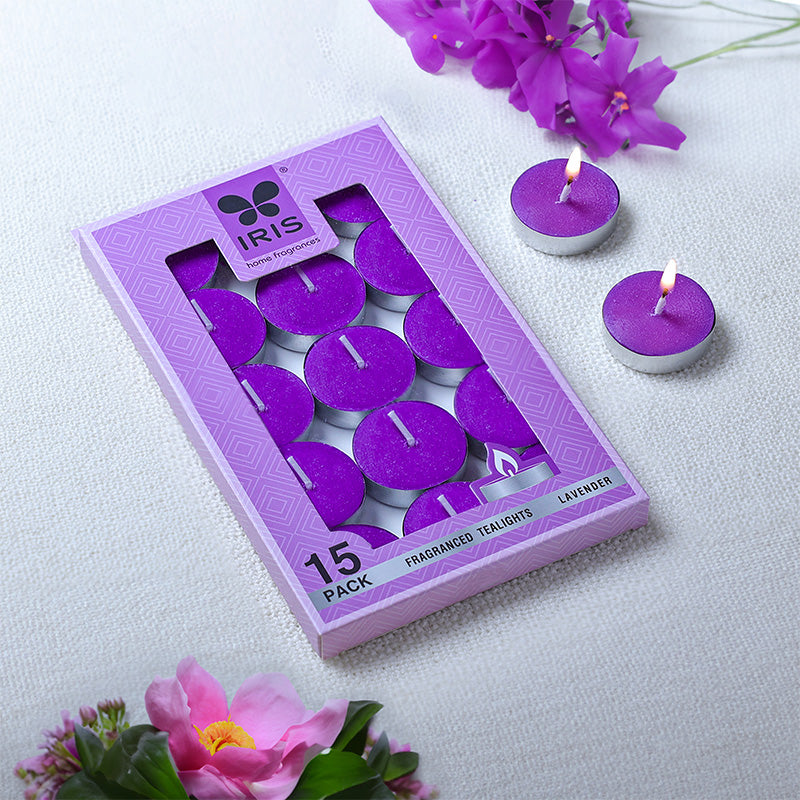 IRIS 15 Pack Fragranced Tealights - Lavender