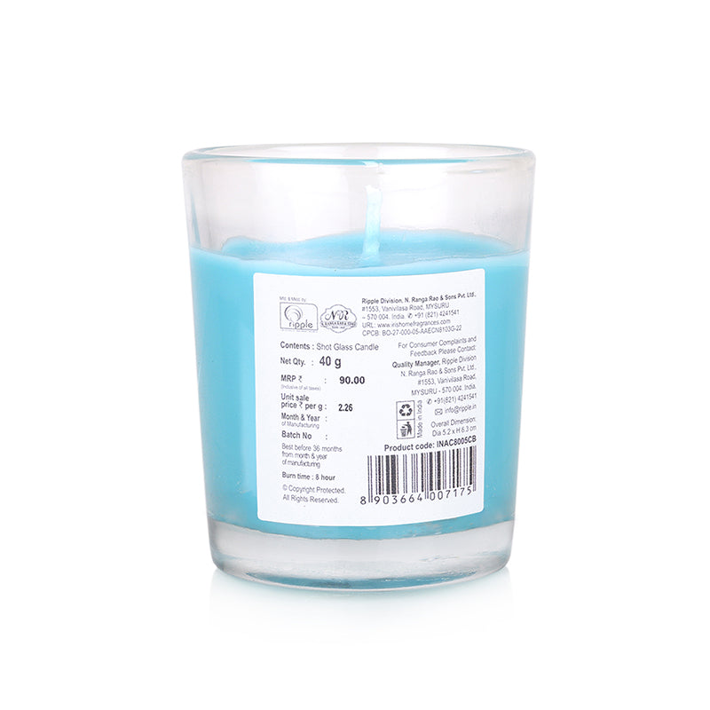 IRIS Shot Glass Candle - Cool Blue