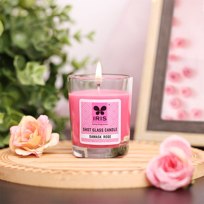 IRIS Shot Glass Candle - Damask Rose