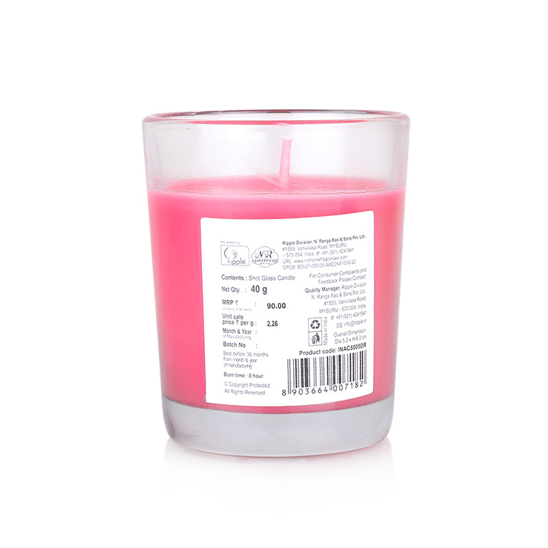 IRIS Shot Glass Candle - Damask Rose