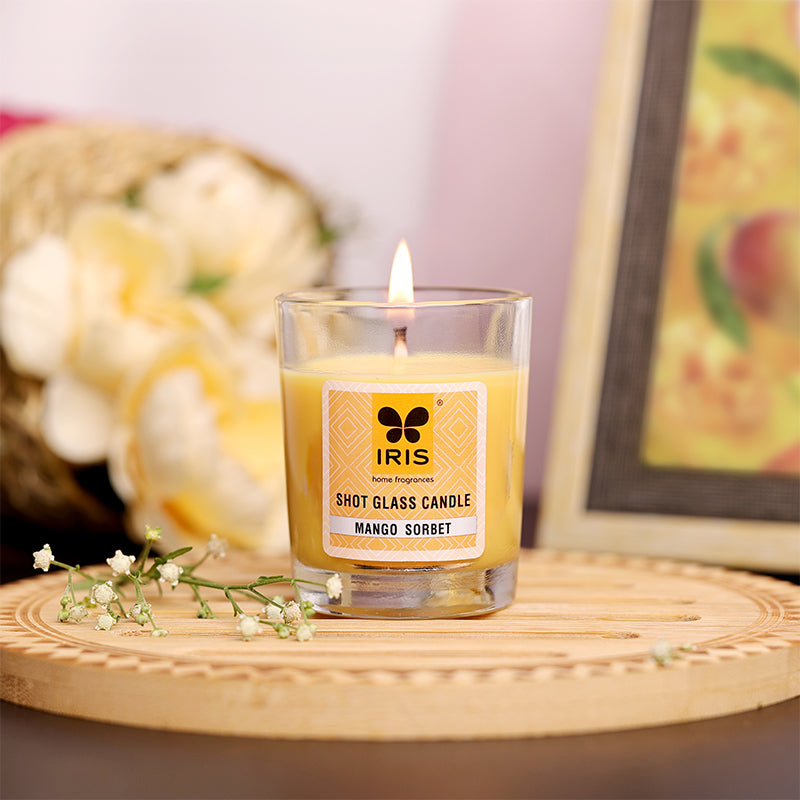 IRIS Shot Glass Candle - Mango Sorbet