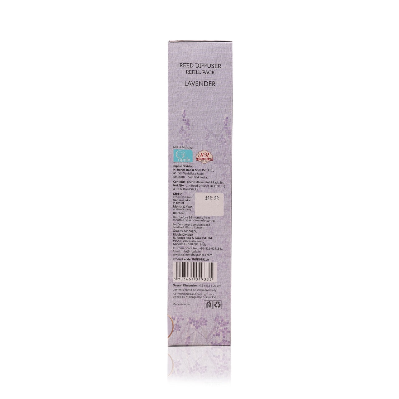 IRIS Lavender Reed Diffuser Refill Set 191