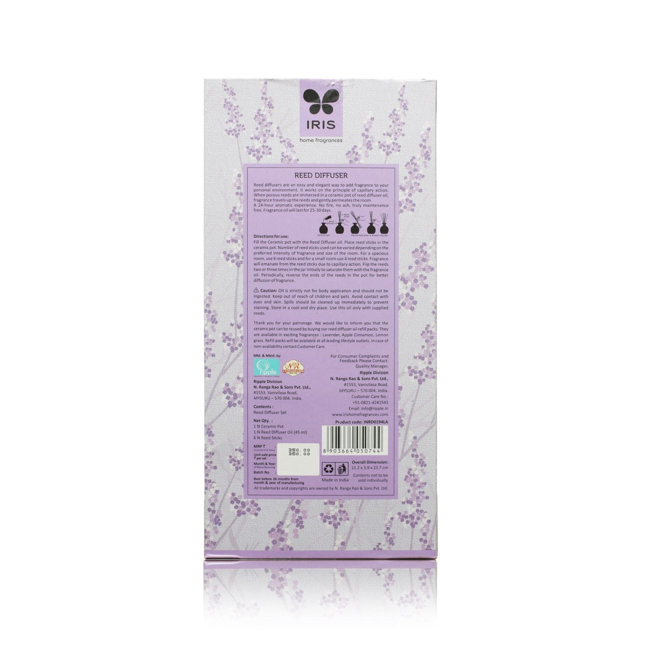 IRIS Lavender Reed Diffuser Set 194