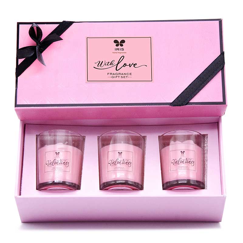 IRIS Romance Votive Candles pack of 3