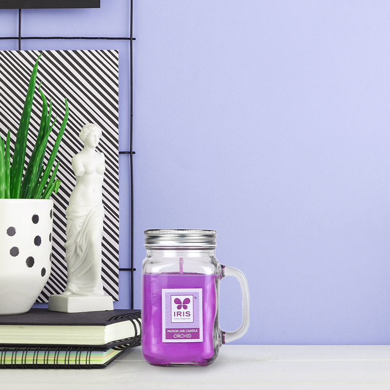 Mason Jar Candle- Orchid