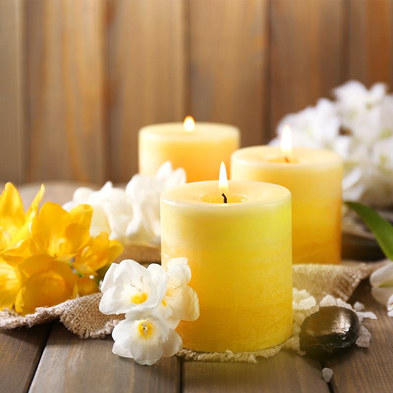 Pack of 6 votive candles-Mango Sorbet